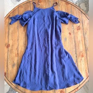 Soprano Ocean Blue Cold-Shoulder Slip Dress Size XS